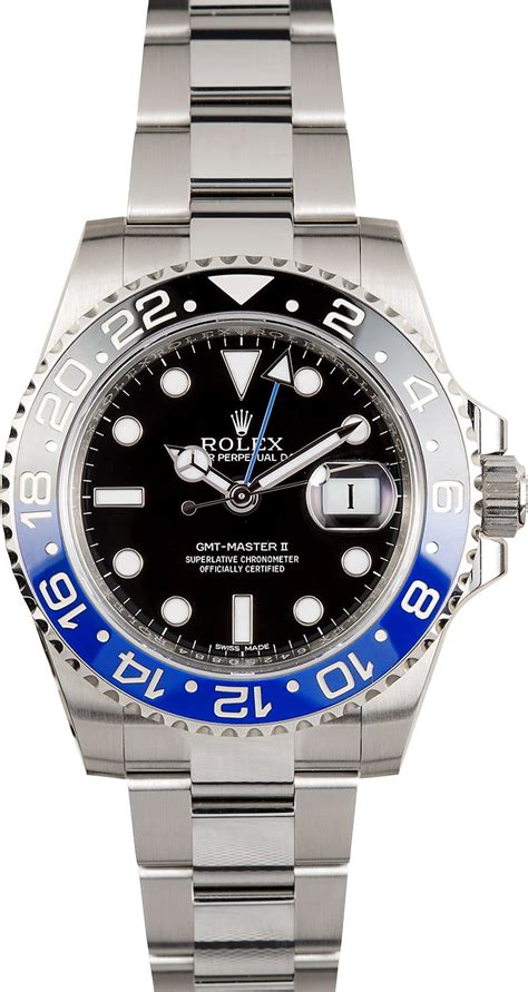 rolex gmt master batman stahl|Rolex Batman original price.